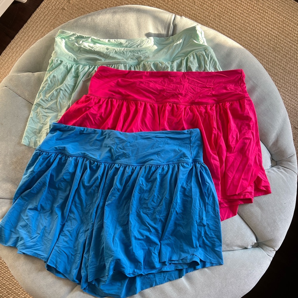 SET OF 3 AMAZON WORKOUT SHORTS! (Mint, blue, & pink)